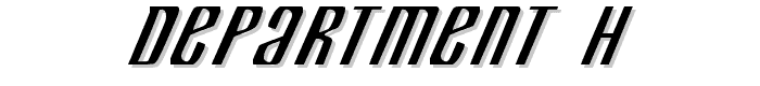 Department H font